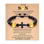 Pulsera de Cuentas Deportivas con Cruz: Devoción para Amantes del Deporte