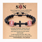 Pulsera de Cuentas Deportivas con Cruz: Devoción para Amantes del Deporte