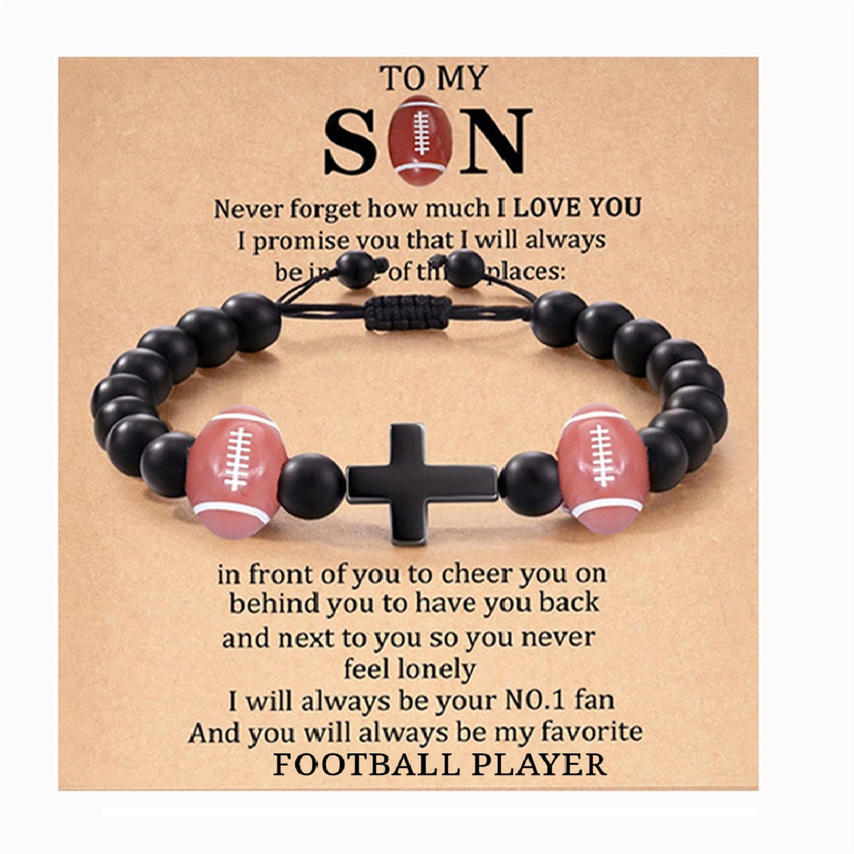Pulsera de Cuentas Deportivas con Cruz: Devoción para Amantes del Deporte