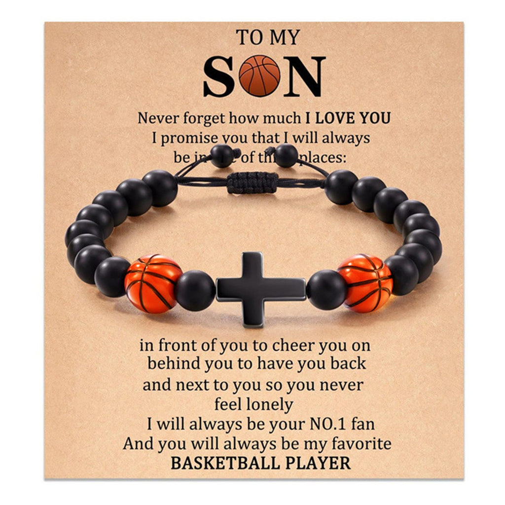 Pulsera de Cuentas Deportivas con Cruz: Devoción para Amantes del Deporte