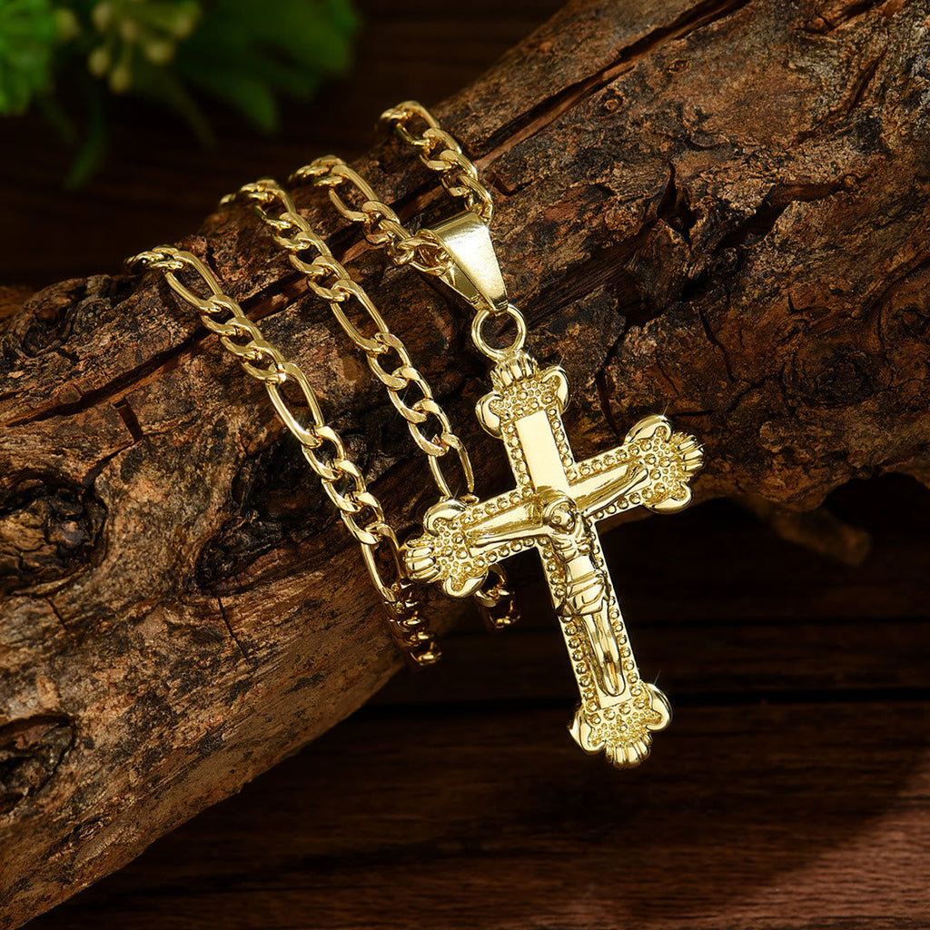 Collar Crucifijo Sagrado en 4 Estilos: Diseño Elegante y Recordatorio Fiel para Cada Día