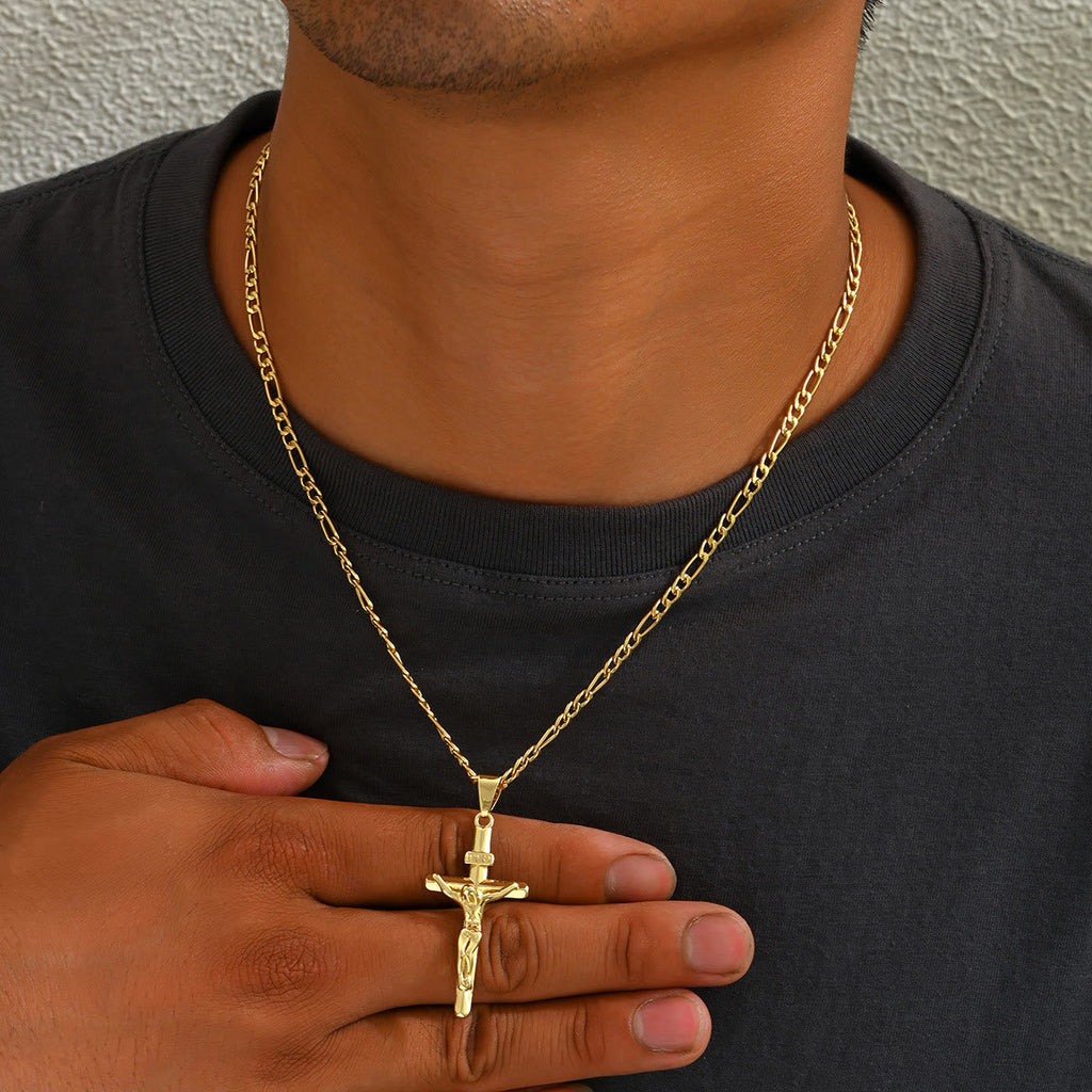 Collar Crucifijo Sagrado en 4 Estilos: Diseño Elegante y Recordatorio Fiel para Cada Día