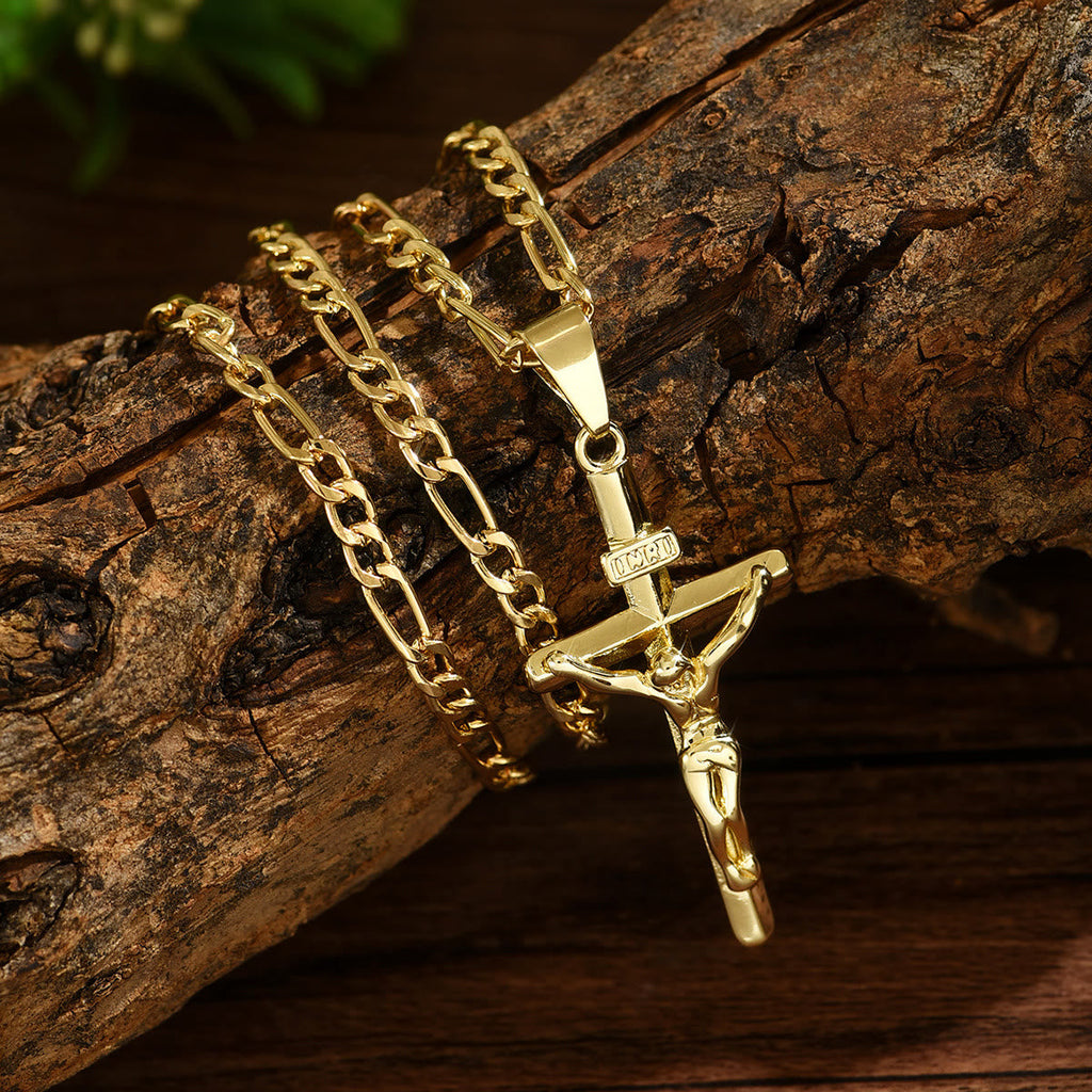 Collar Crucifijo Sagrado en 4 Estilos: Diseño Elegante y Recordatorio Fiel para Cada Día