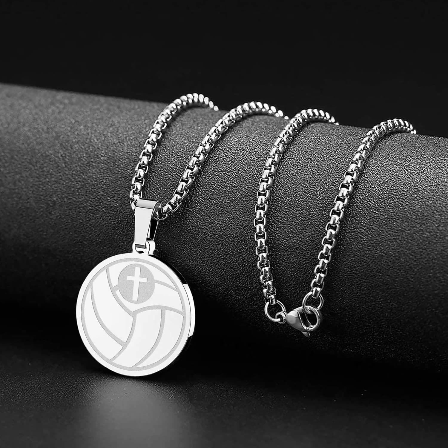Collar con Dije de Oración Deportiva: Filipenses 4:13 e Ícono de Deporte para Llevar