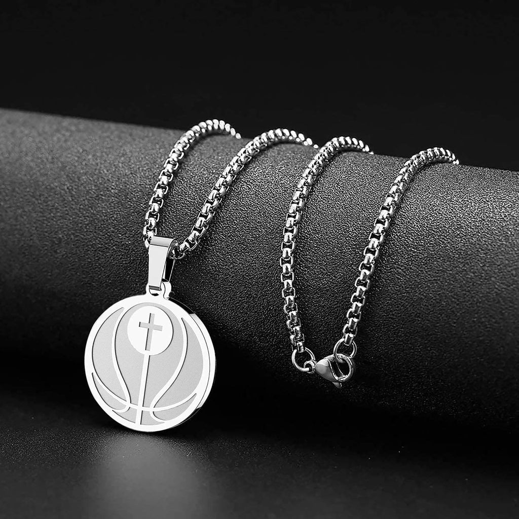 Collar con Dije de Oración Deportiva: Filipenses 4:13 e Ícono de Deporte para Llevar