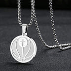 Collar con Dije de Oración Deportiva: Filipenses 4:13 e Ícono de Deporte para Llevar
