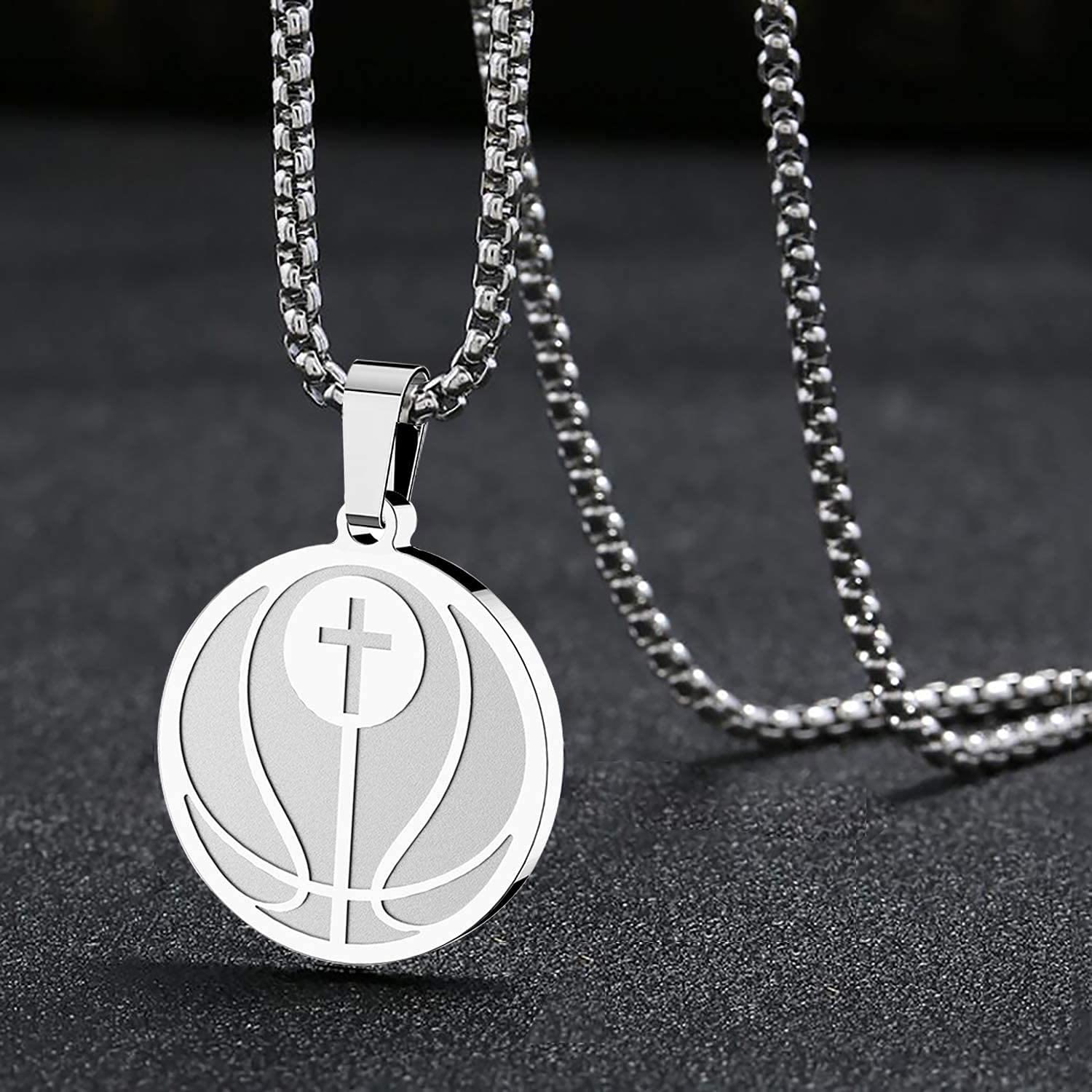 Collar con Dije de Oración Deportiva: Filipenses 4:13 e Ícono de Deporte para Llevar