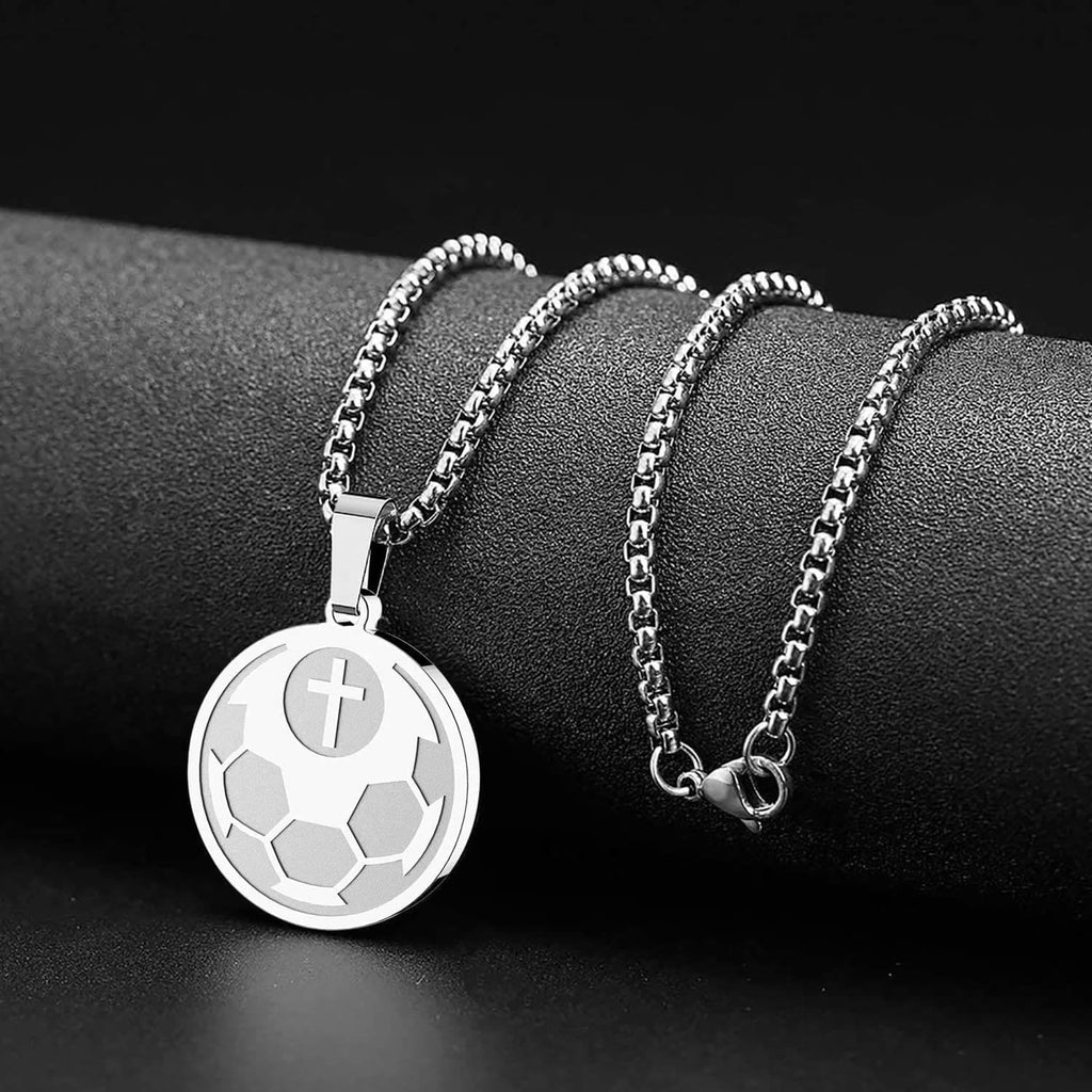 Collar con Dije de Oración Deportiva: Filipenses 4:13 e Ícono de Deporte para Llevar