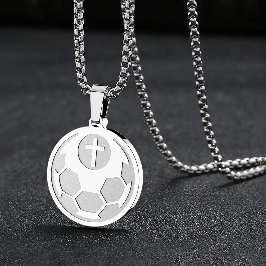 Collar con Dije de Oración Deportiva: Filipenses 4:13 e Ícono de Deporte para Llevar
