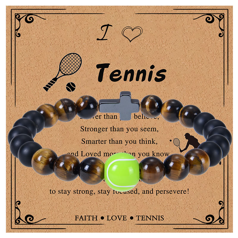 Pulsera Deportiva de Ojo de Tigre y Acabado Mate: Recordatorio Constante de Fuerza