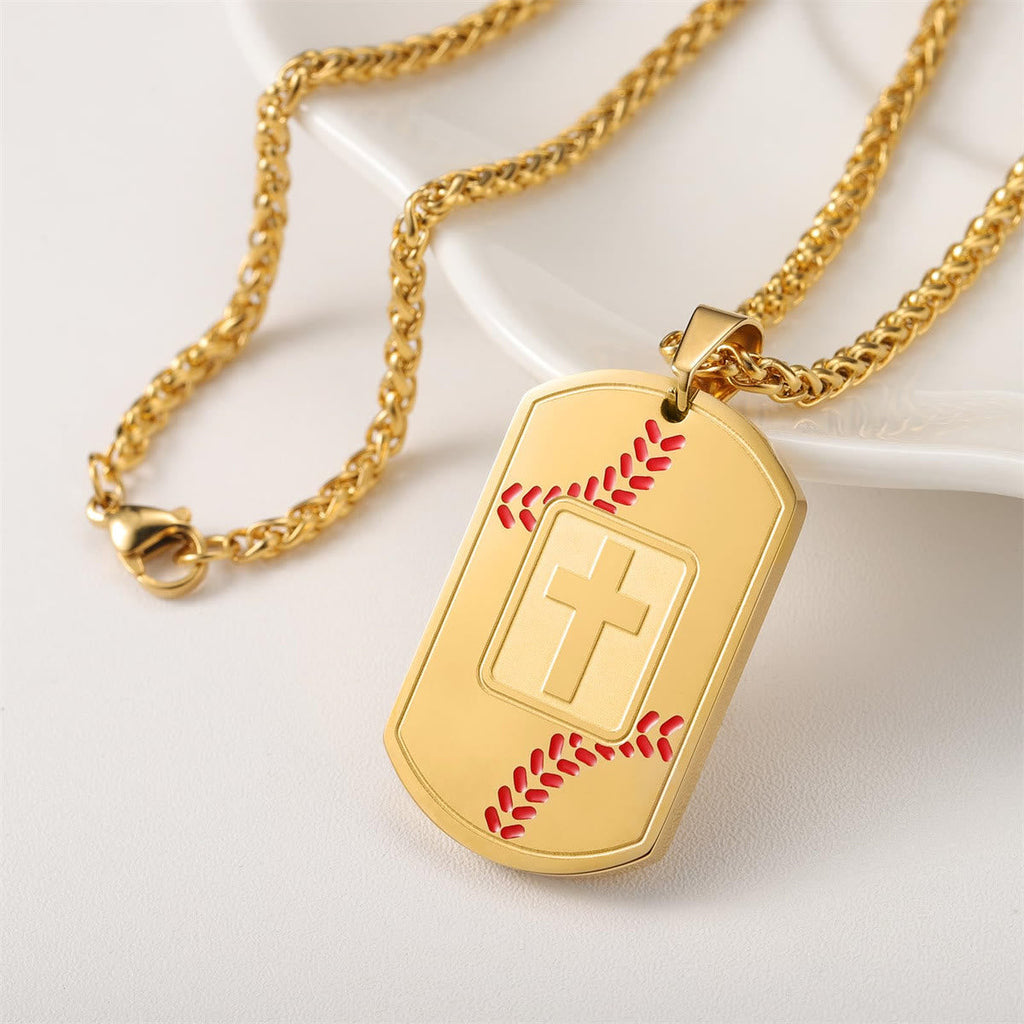 Placa Militar Pulida de Béisbol con Escritura: Recordatorio Constante de Gracia