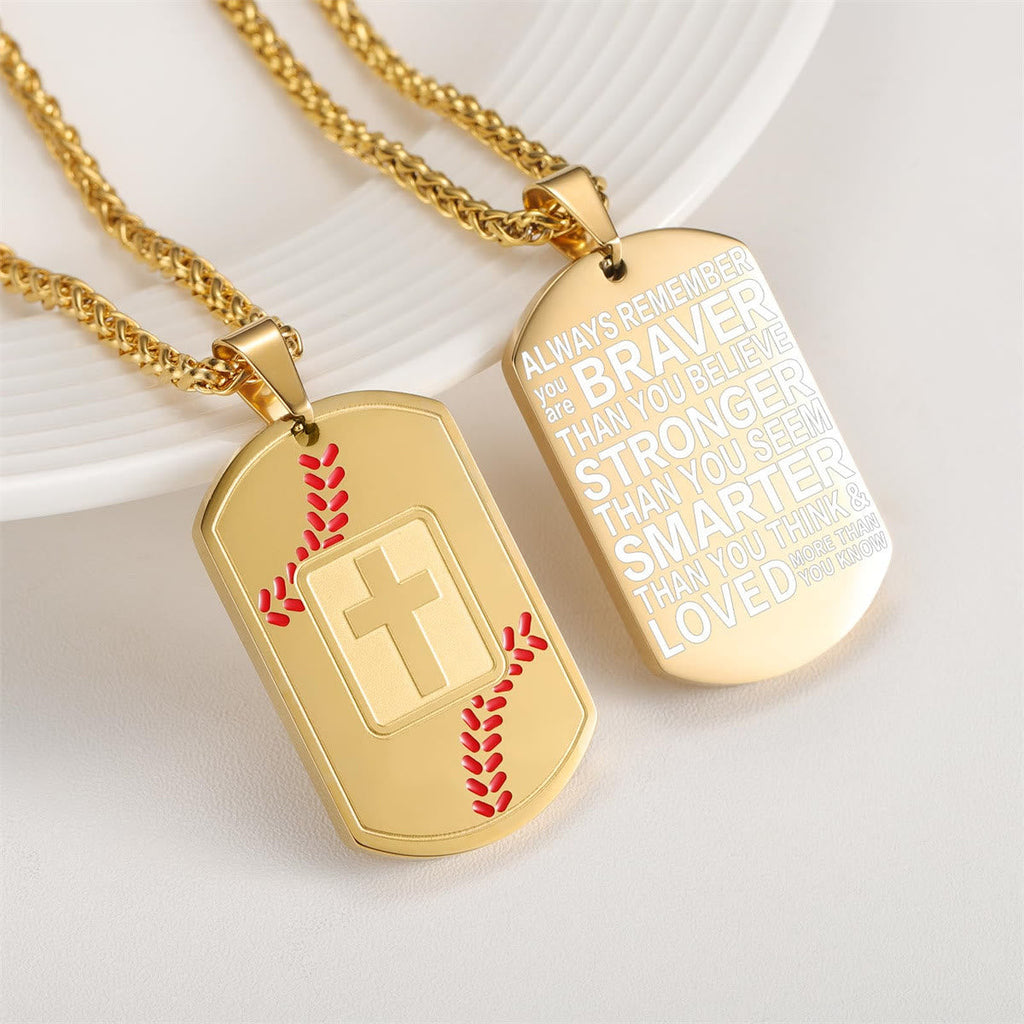Placa Militar Pulida de Béisbol con Escritura: Recordatorio Constante de Gracia
