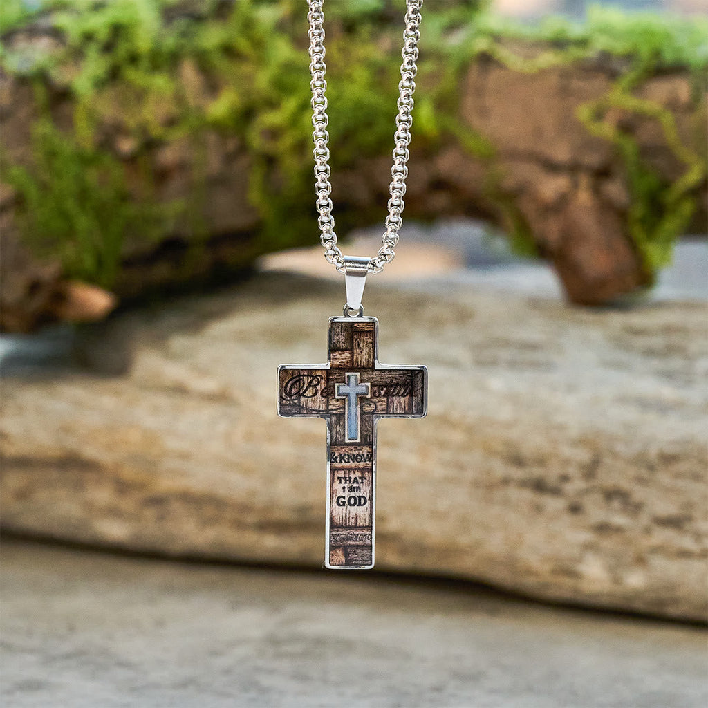 Collar de Cruz con Imagen Vitral: Fe con Arte Cerca del Corazón