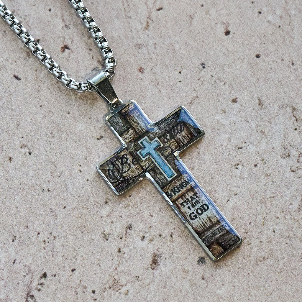 Collar de Cruz con Imagen Vitral: Fe con Arte Cerca del Corazón