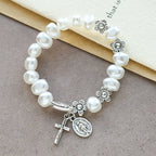 Pulsera "Luz de Gracia" — Cuentas Suaves con Dijes Devocionales