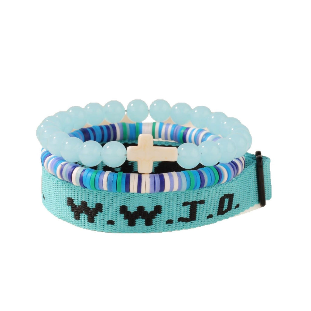Pulsera de Fe con Cuenta de Cruz y Tarjeta WWJD: Recuerdo Listo para Regalar