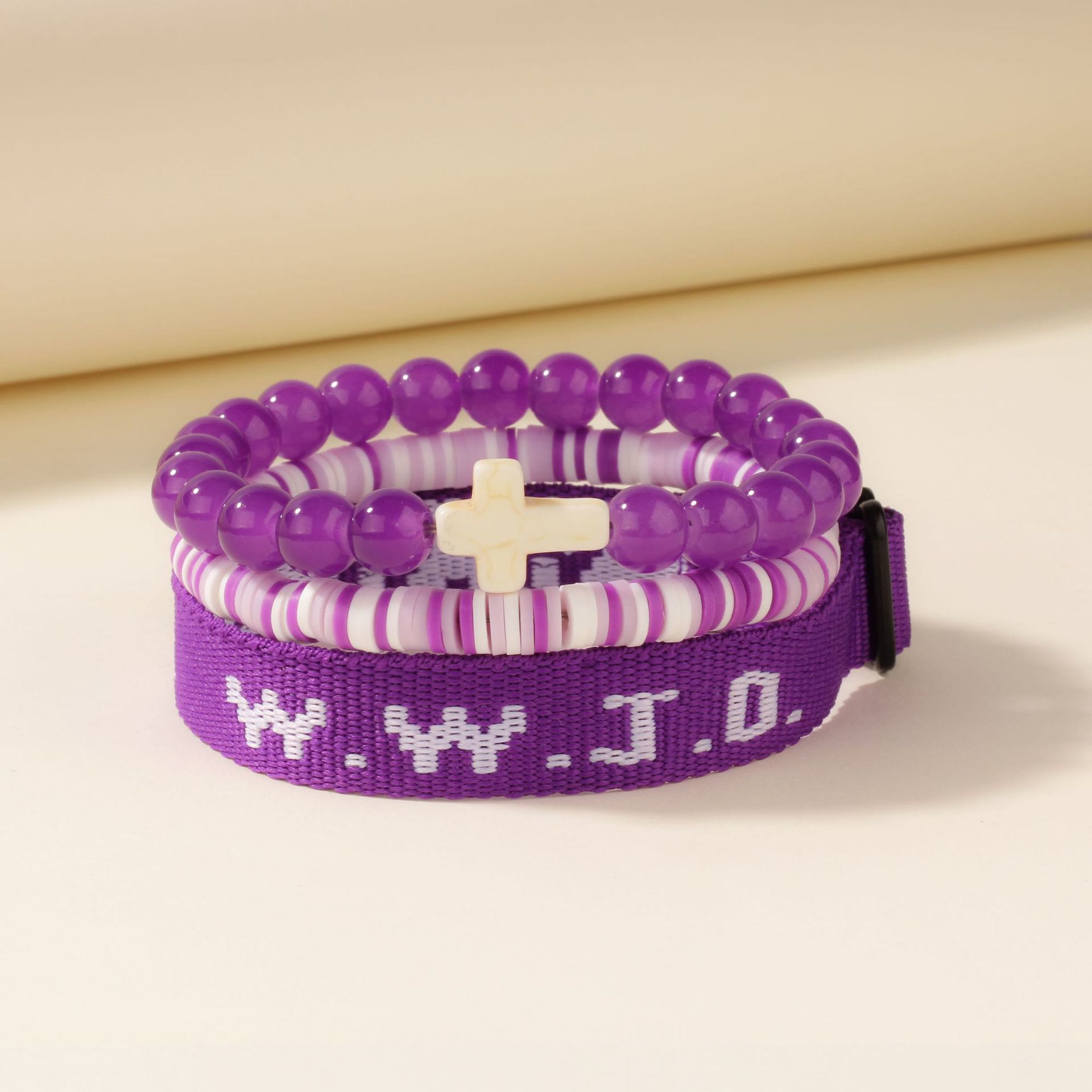 Pulsera de Fe con Cuenta de Cruz y Tarjeta WWJD: Recuerdo Listo para Regalar