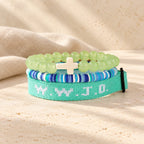 Faith Prompt Bracelet with Cross Bead & WWJD Card