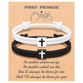 Pulsera de Cordón Milano con Cruz y Tarjeta de Regalo: Bendición para Bautizos y Ocasiones