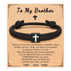 Pulsera de Cordón Milano con Cruz y Tarjeta de Regalo: Bendición para Bautizos y Ocasiones