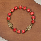 Rosario y Pulsera de Cristal Estilo Óleo: Recordatorio de Fe y Gracia