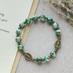 Rosario y Pulsera de Cristal Estilo Óleo: Recordatorio de Fe y Gracia