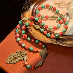 Rosario y Pulsera de Cristal Estilo Óleo: Recordatorio de Fe y Gracia