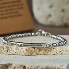 Pulsera Mateo 19:26 y Salmo 46:5: Recordatorio Sereno de la Presencia Divina