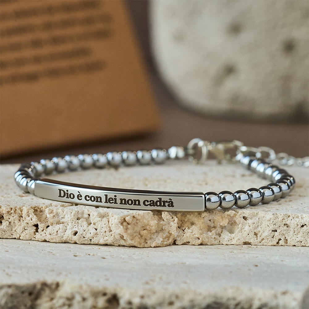 Pulsera Mateo 19:26 y Salmo 46:5: Recordatorio Sereno de la Presencia Divina