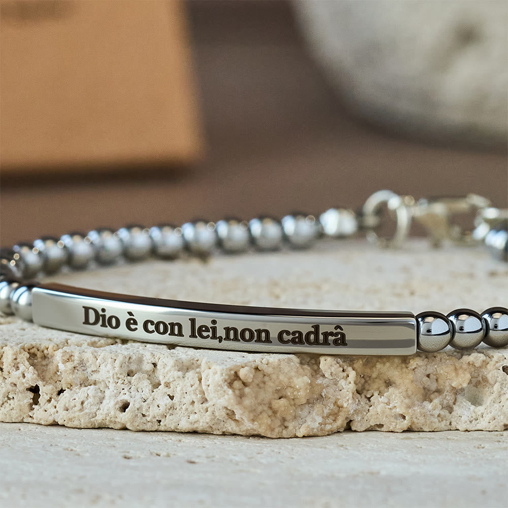 Pulsera Mateo 19:26 y Salmo 46:5: Recordatorio Sereno de la Presencia Divina