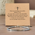 Pulsera Mateo 19:26 y Salmo 46:5: Recordatorio Sereno de la Presencia Divina