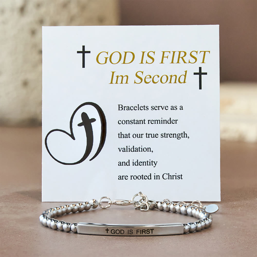 Pulsera "Dios es Primero" y Salmo 46:5: Compañera Firme para el Día a Día