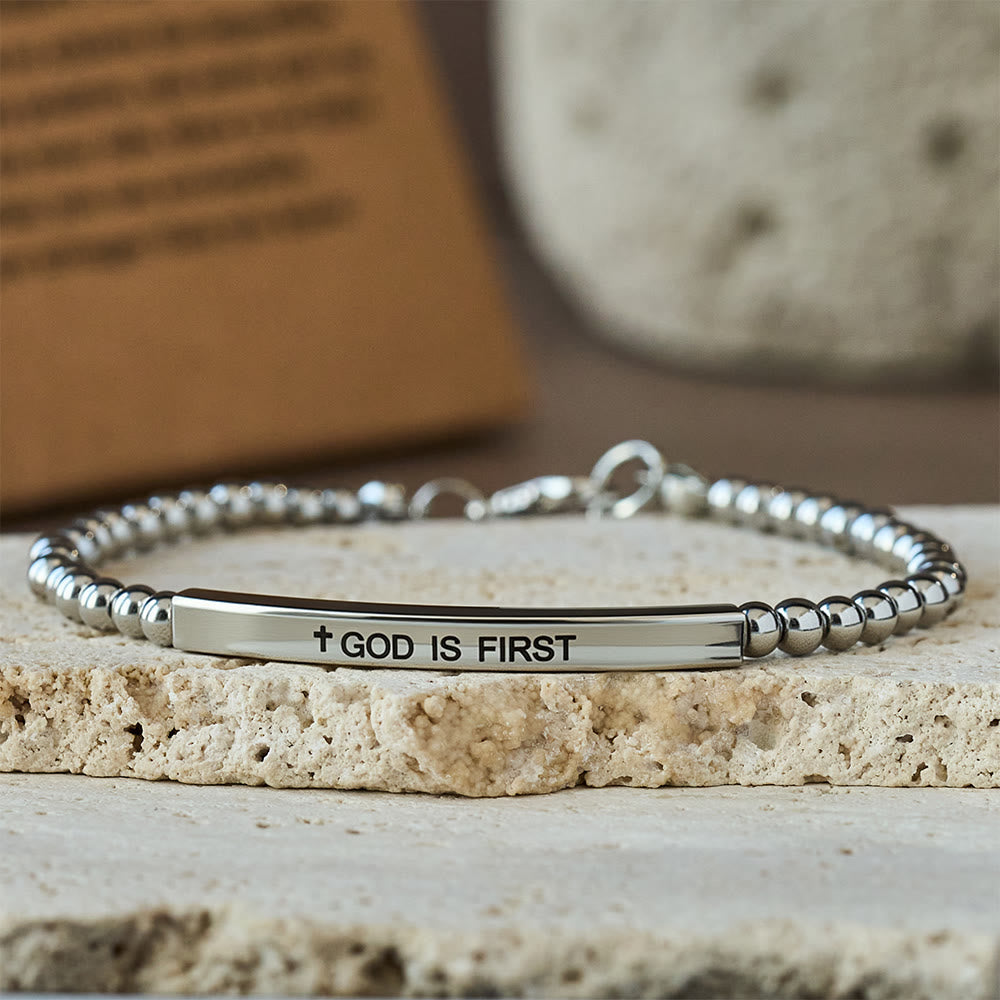 Pulsera "Dios es Primero" y Salmo 46:5: Compañera Firme para el Día a Día