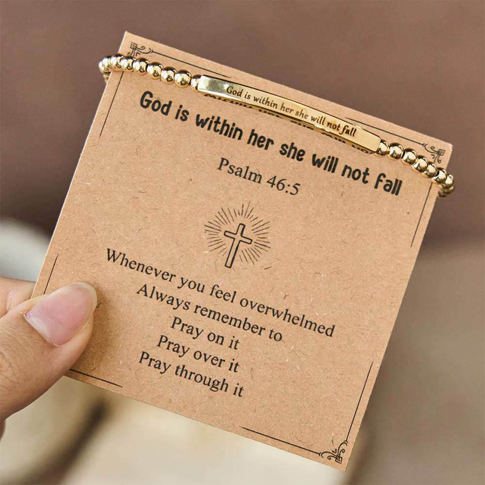 Pulsera "Dios es Primero" y Salmo 46:5: Compañera Firme para el Día a Día