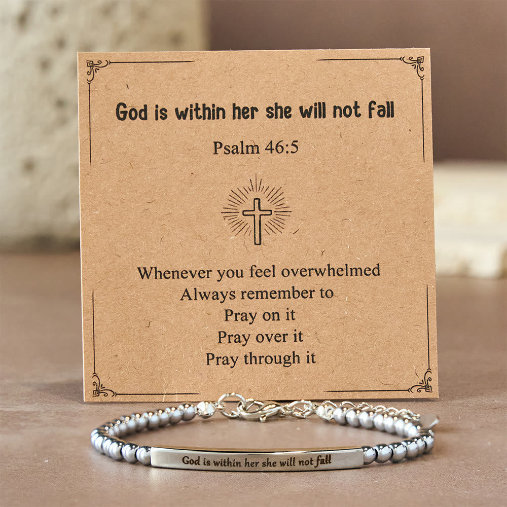 Pulsera "Dios es Primero" y Salmo 46:5: Compañera Firme para el Día a Día