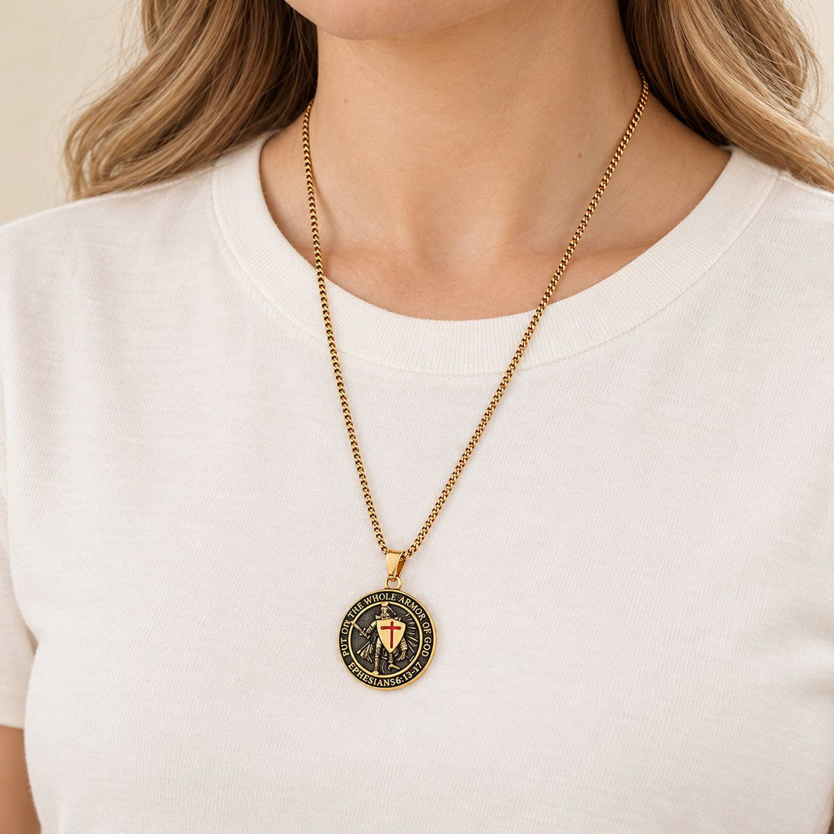 Vintage 3-Color Ephesians 6 Necklace