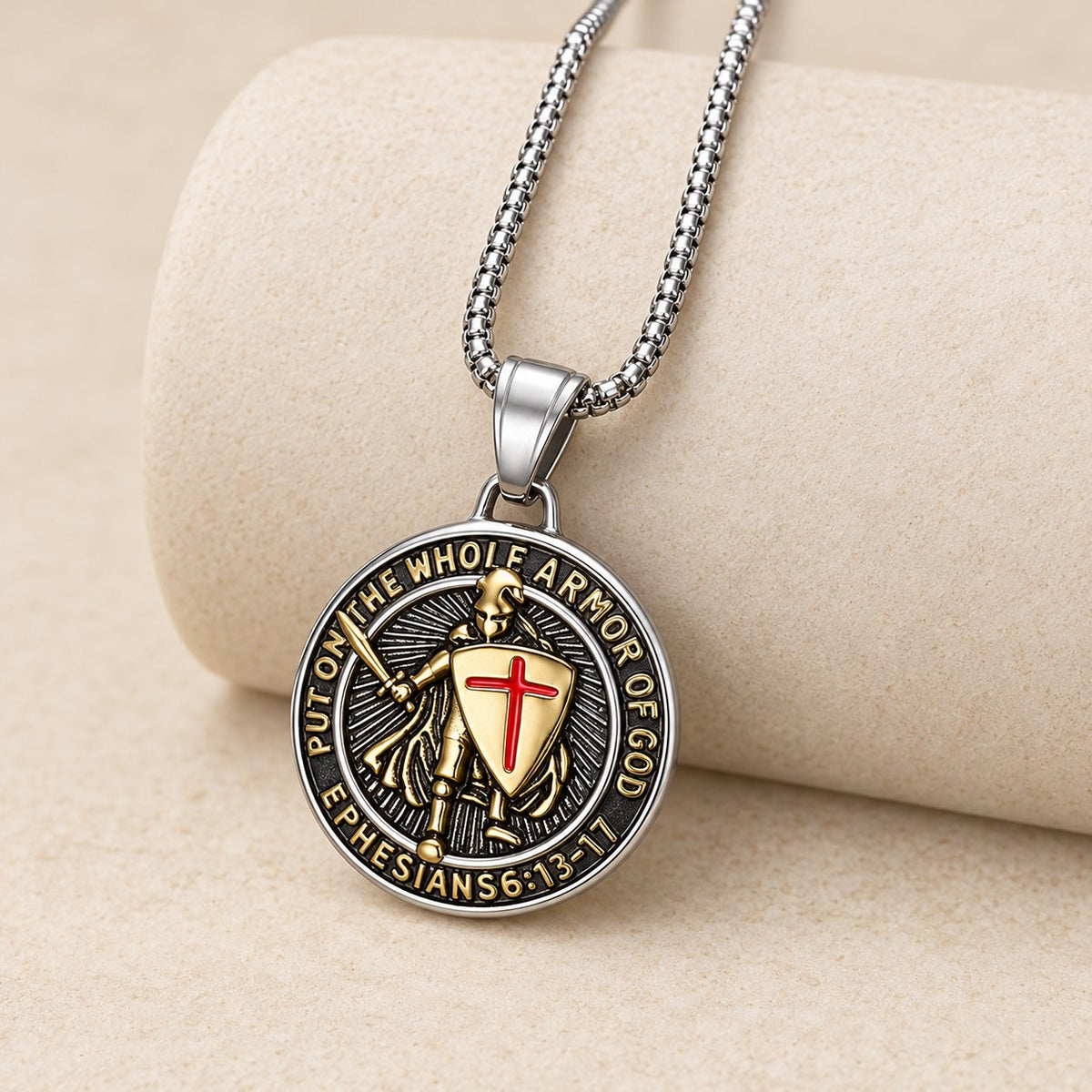 Vintage 3-Color Ephesians 6 Necklace