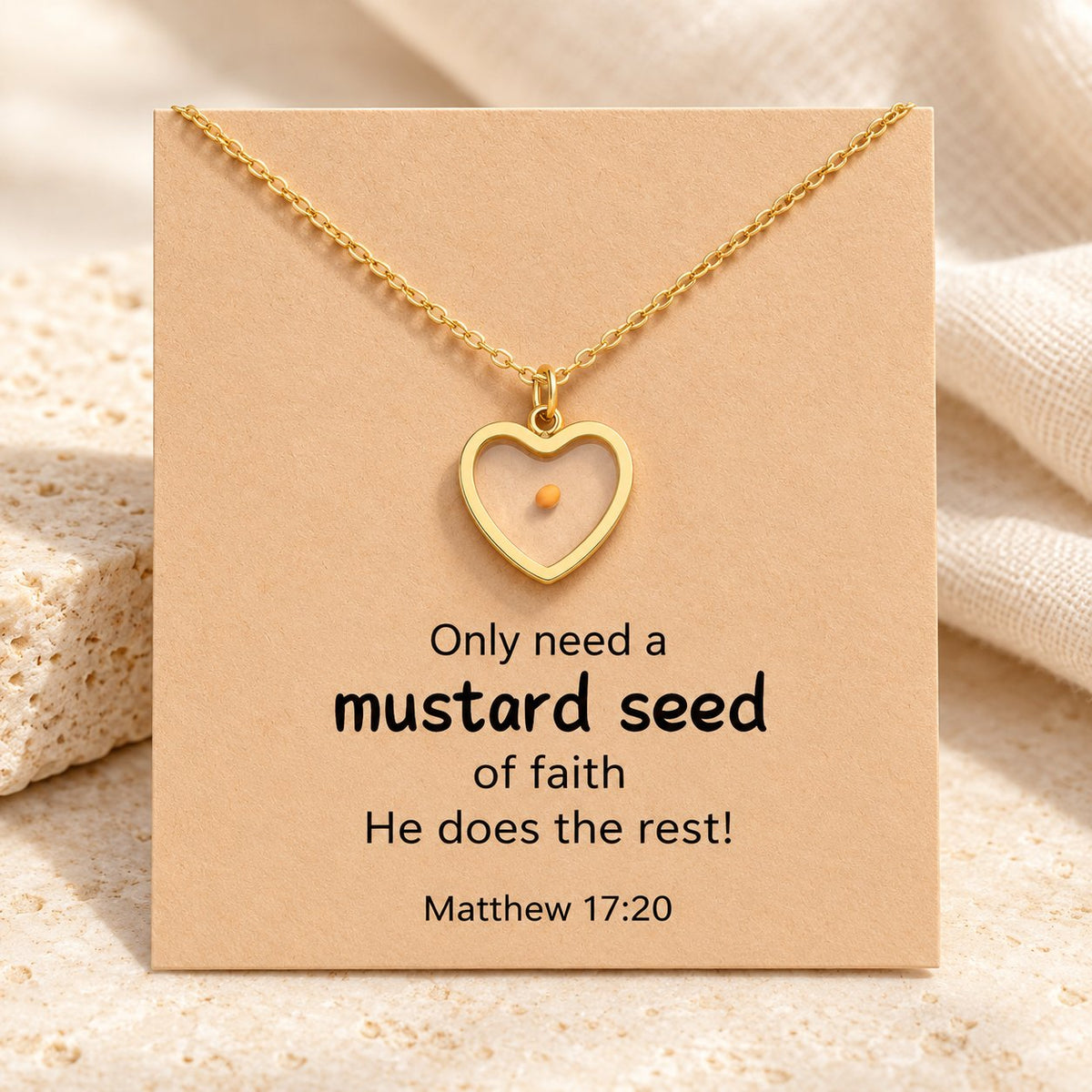 Matthew 17:20 Multi-Shaped Mustard Seed Pendant