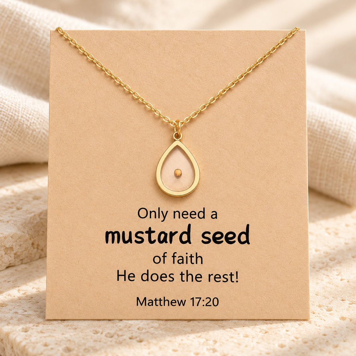 Matthew 17:20 Multi-Shaped Mustard Seed Pendant