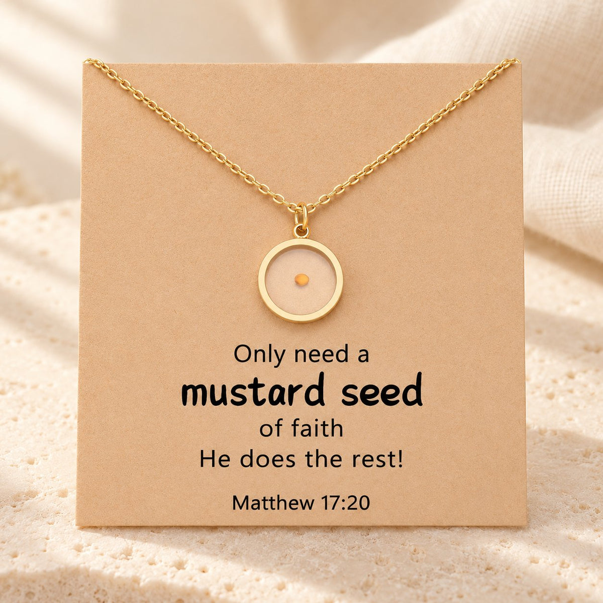 Matthew 17:20 Multi-Shaped Mustard Seed Pendant