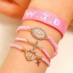 Pulsera de Fe con Cuenta de Cruz y Tarjeta WWJD: Recuerdo Listo para Regalar