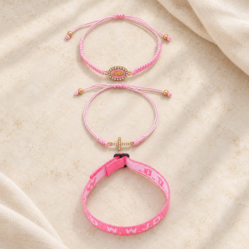 Faith Prompt Bracelet with Cross Bead & WWJD Card
