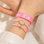 Faith Prompt Bracelet with Cross Bead & WWJD Card