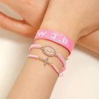 Pulsera de Fe con Cuenta de Cruz y Tarjeta WWJD: Recuerdo Listo para Regalar