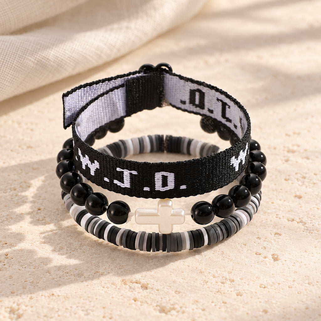 Faith Prompt Bracelet with Cross Bead & WWJD Card