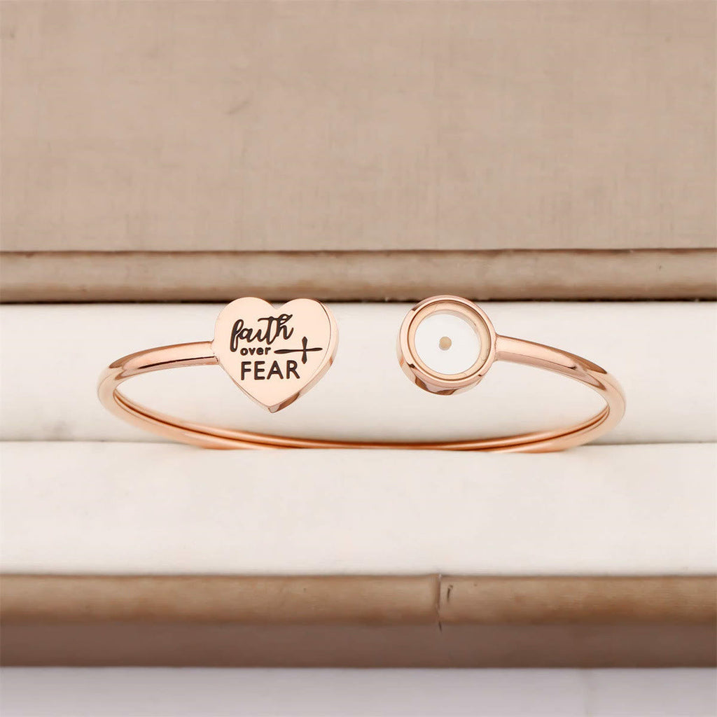 Brazalete Semilla de Mostaza "Fe Sobre Miedo" en 3 Colores: Recordatorio Firme de Esperanza
