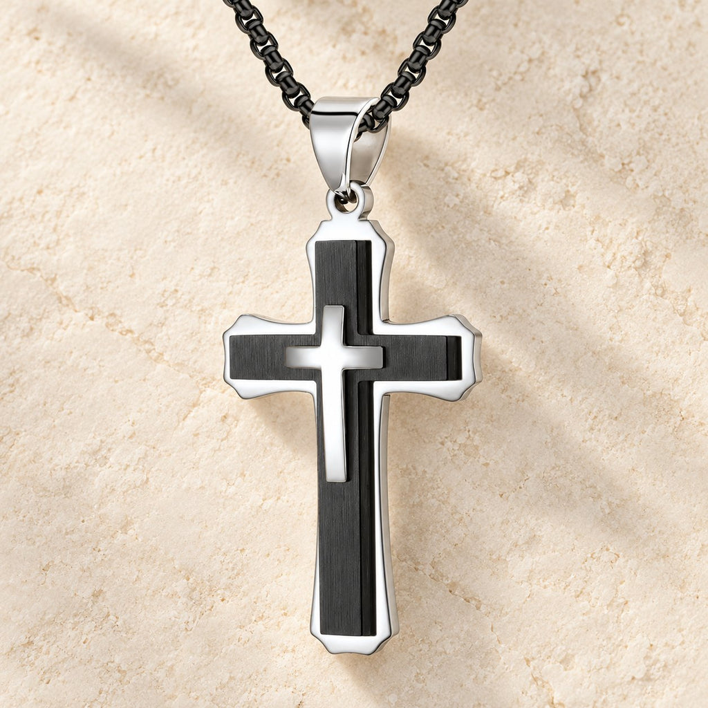 Three-Layer Cross Necklace