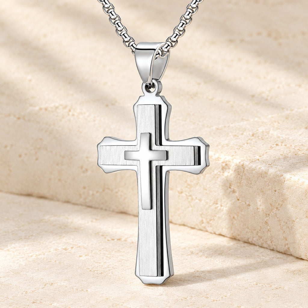 Three-Layer Cross Necklace