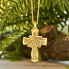 Collar de Cruz "Gracia y Gloria" con Resplandor Barroco en Dos Colores