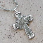 Collar de Cruz "Gracia y Gloria" con Resplandor Barroco en Dos Colores
